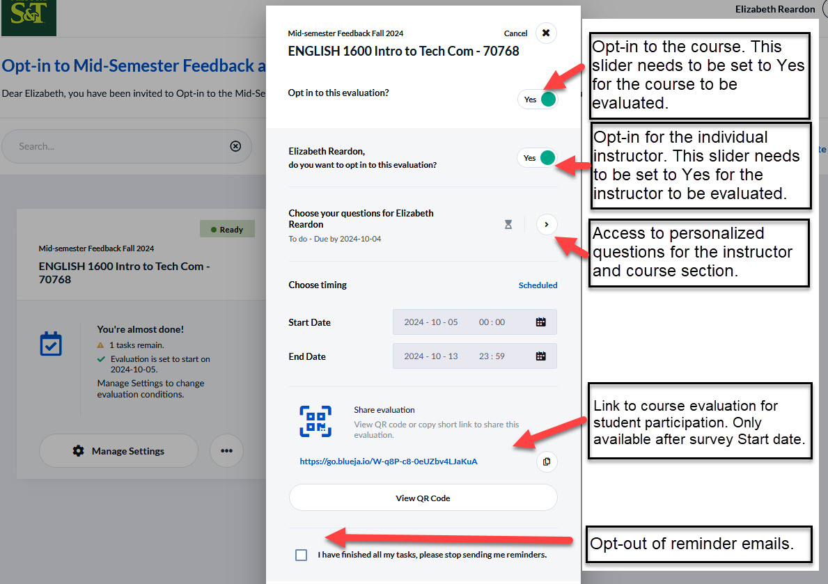 Survey Participation Options